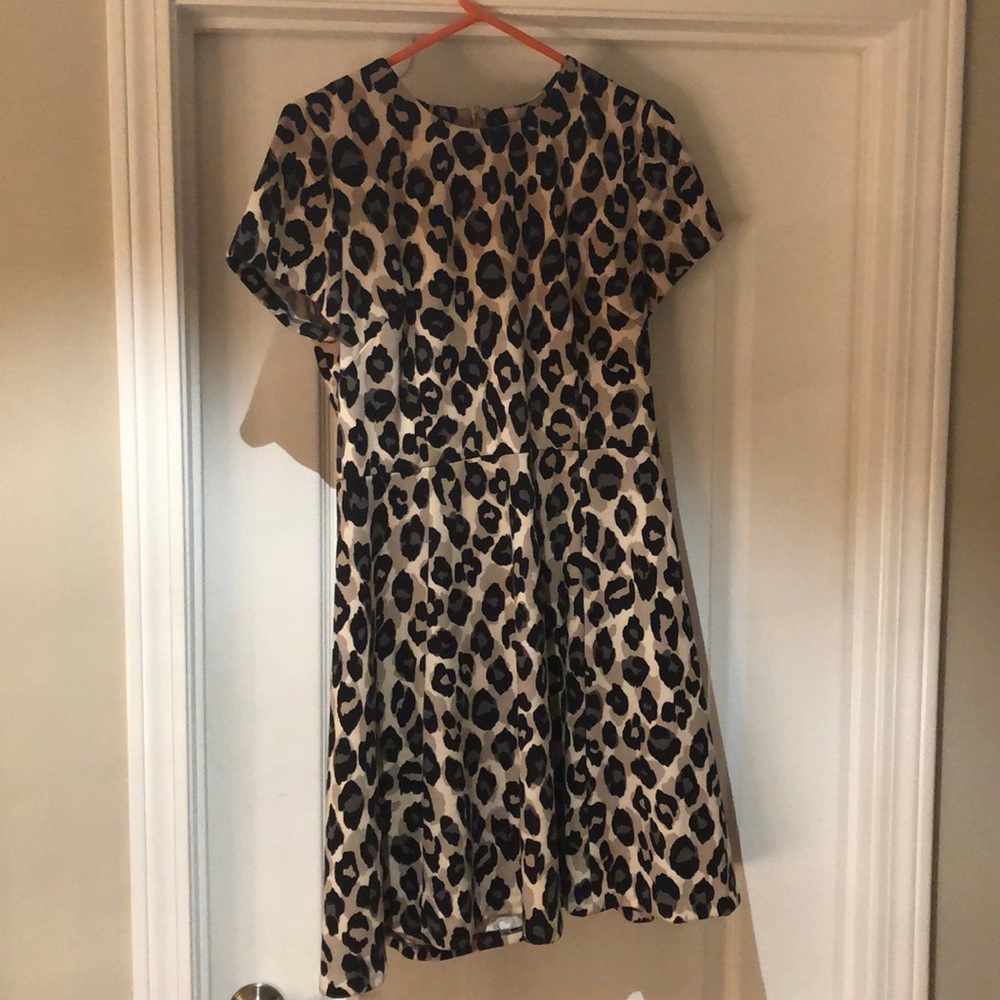 Eliza j leopard print fit and flair dress size 10